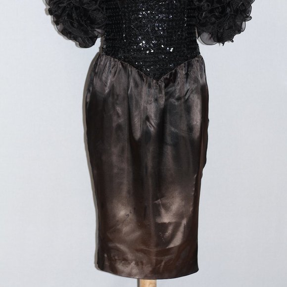 HW Collections Black & Brown Ombre Gown (5/6) - Picture 7 of 16